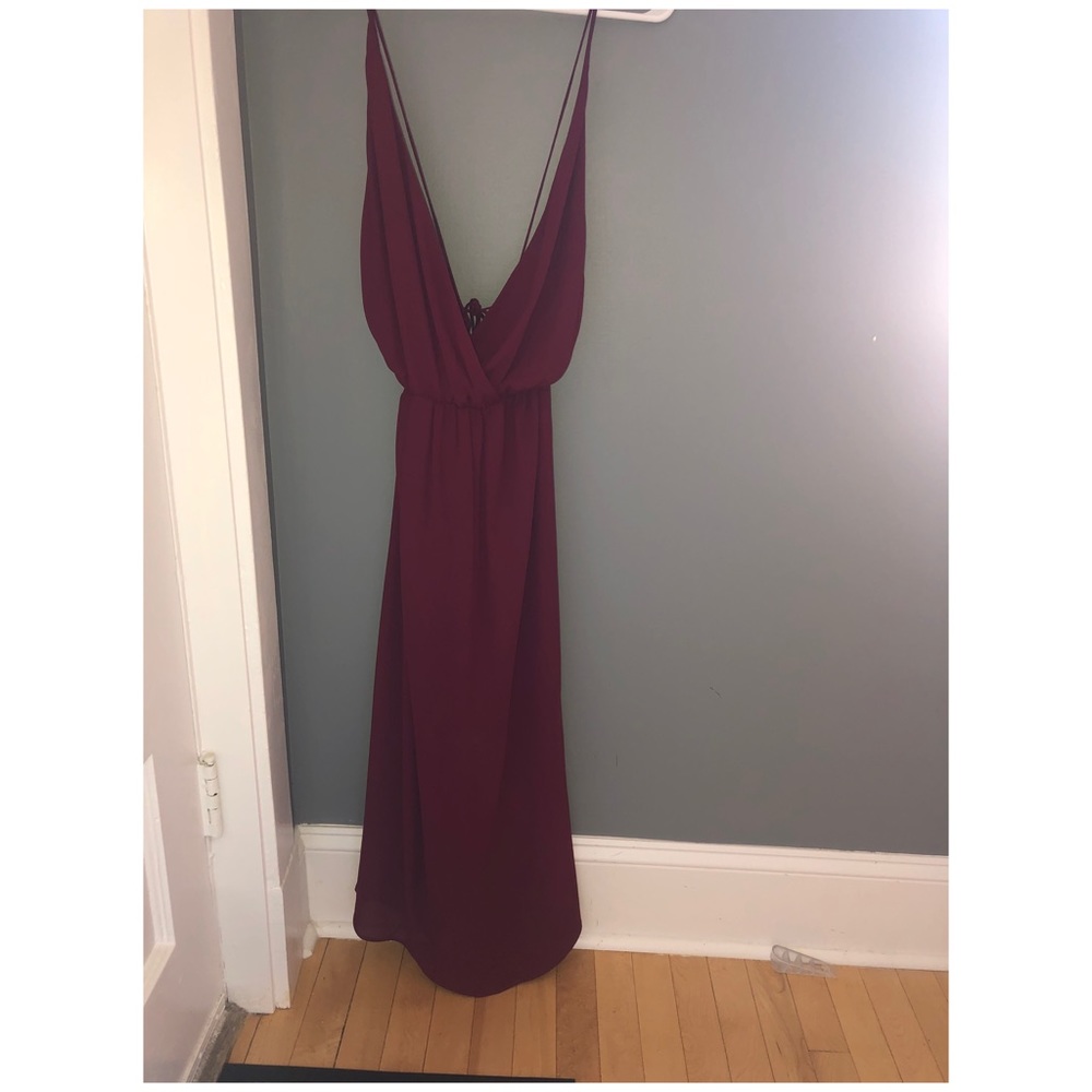 Floor Length Magenta Gown